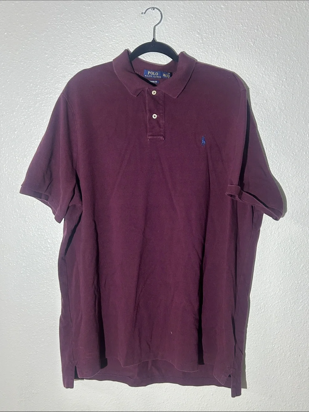 Polo by Ralph Lauren Men's Burgundy Polo Shirt Size XXL